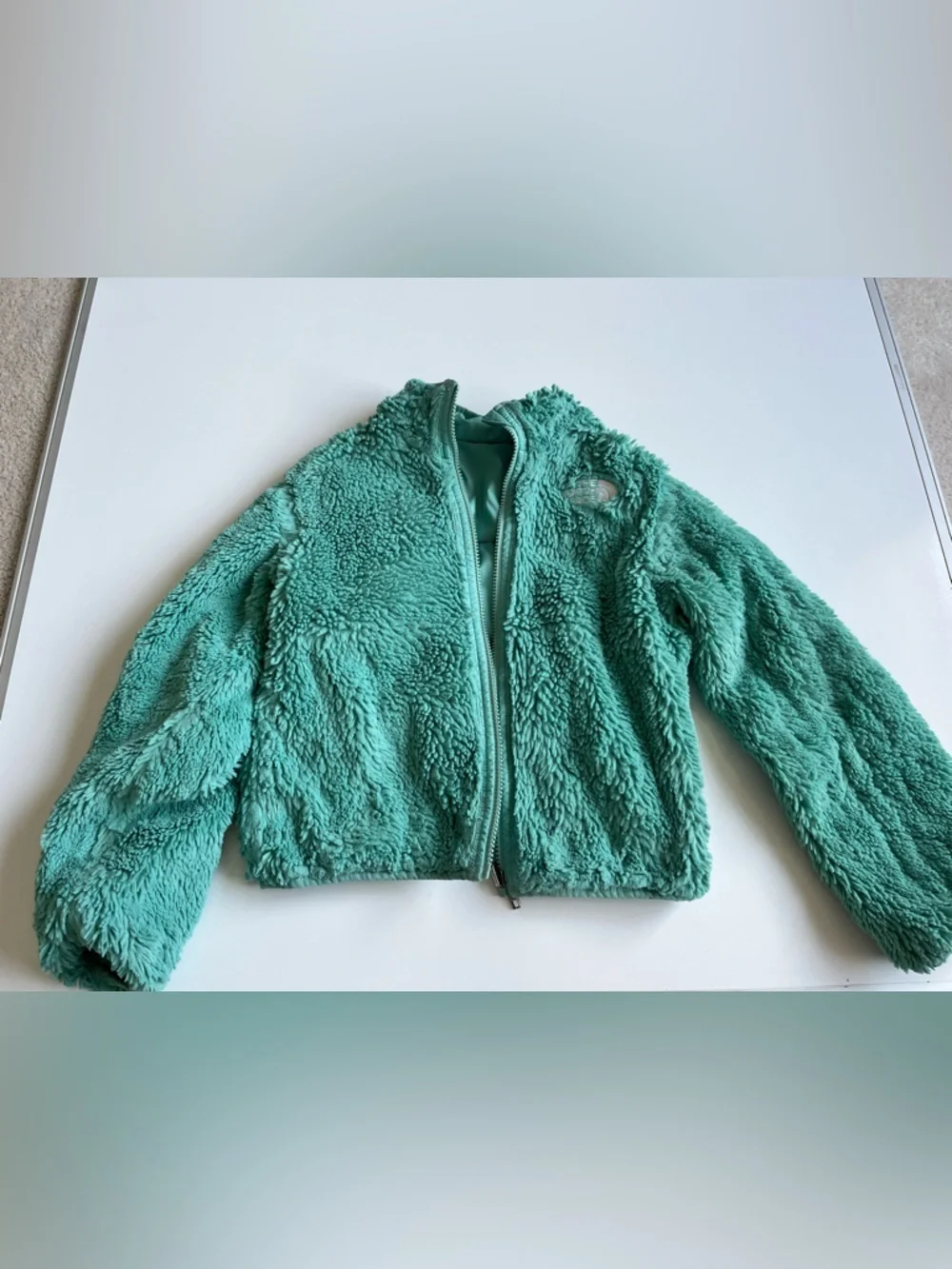 The North Face Teal Reversible Fleece and Shell Jacket